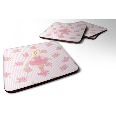 Ballerina Blonde Back Pose Foam Coaster, Set Of 4